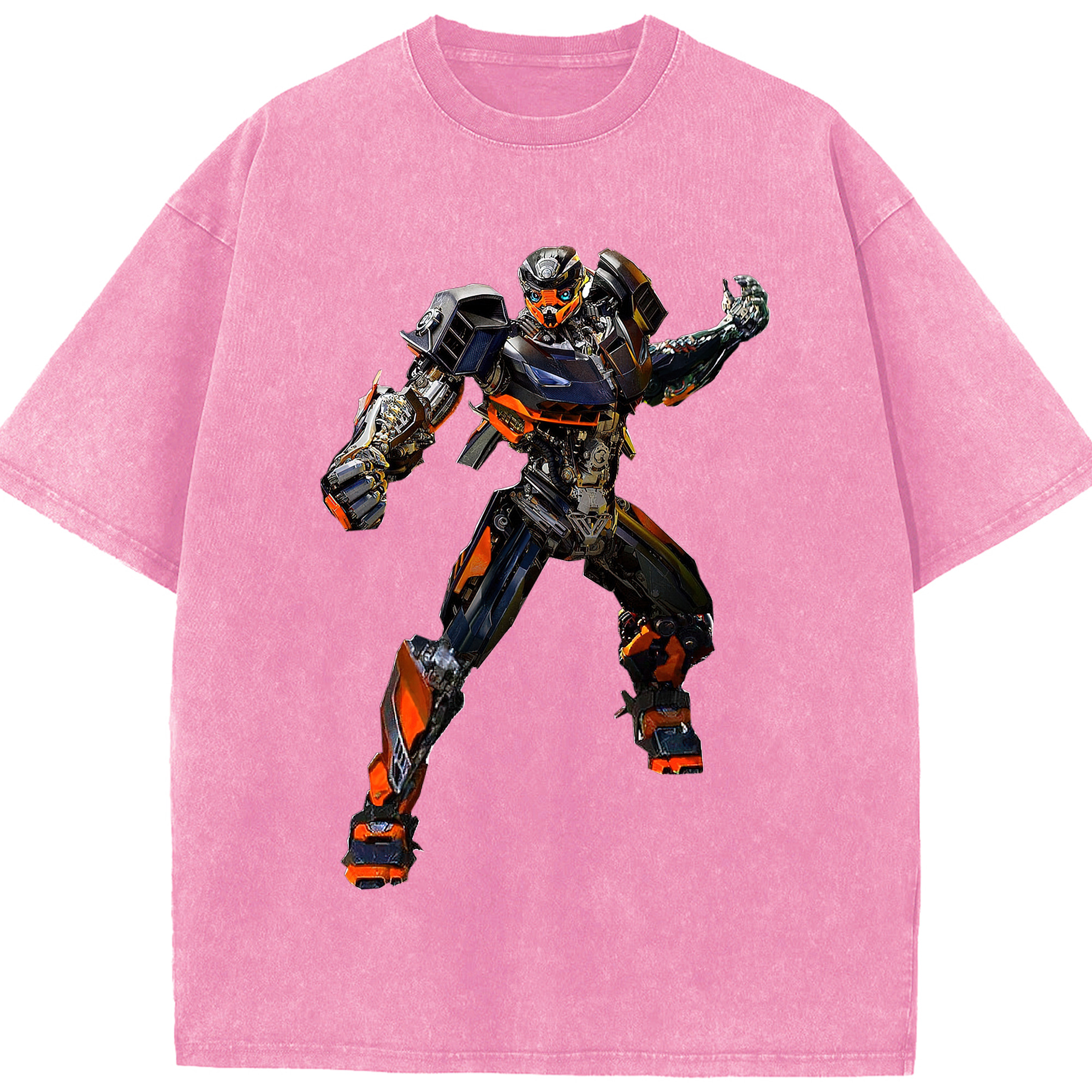 （画像用）  綿100% ヴィンテージ風 半袖Tシャツ（フロントプリント）